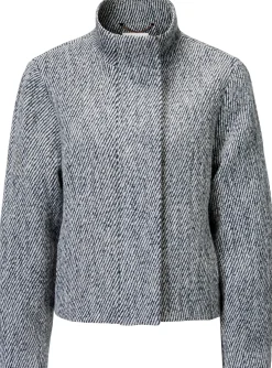 LANIUS Damenjacke mit Stehkragen Blaumelange Best