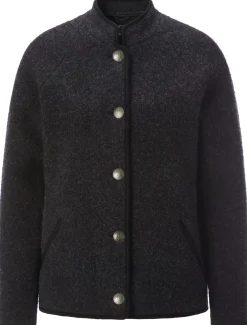 Stapf Damenjanker Wolle Anthrazit