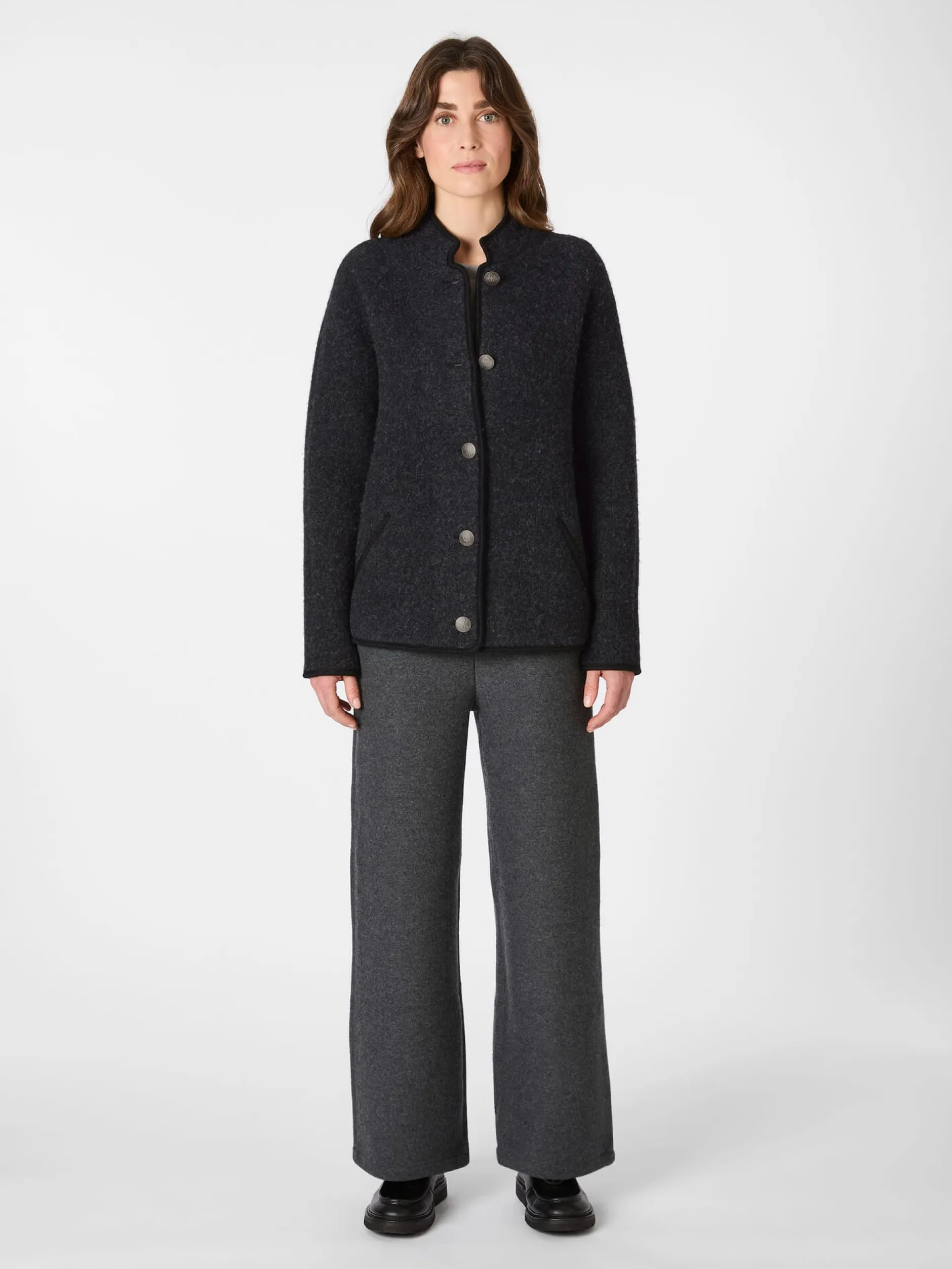 Stapf Damenjanker Wolle Anthrazit