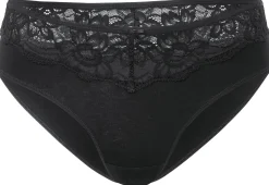 Comazo Damen-Jazzpants mit Spitze Schwarz