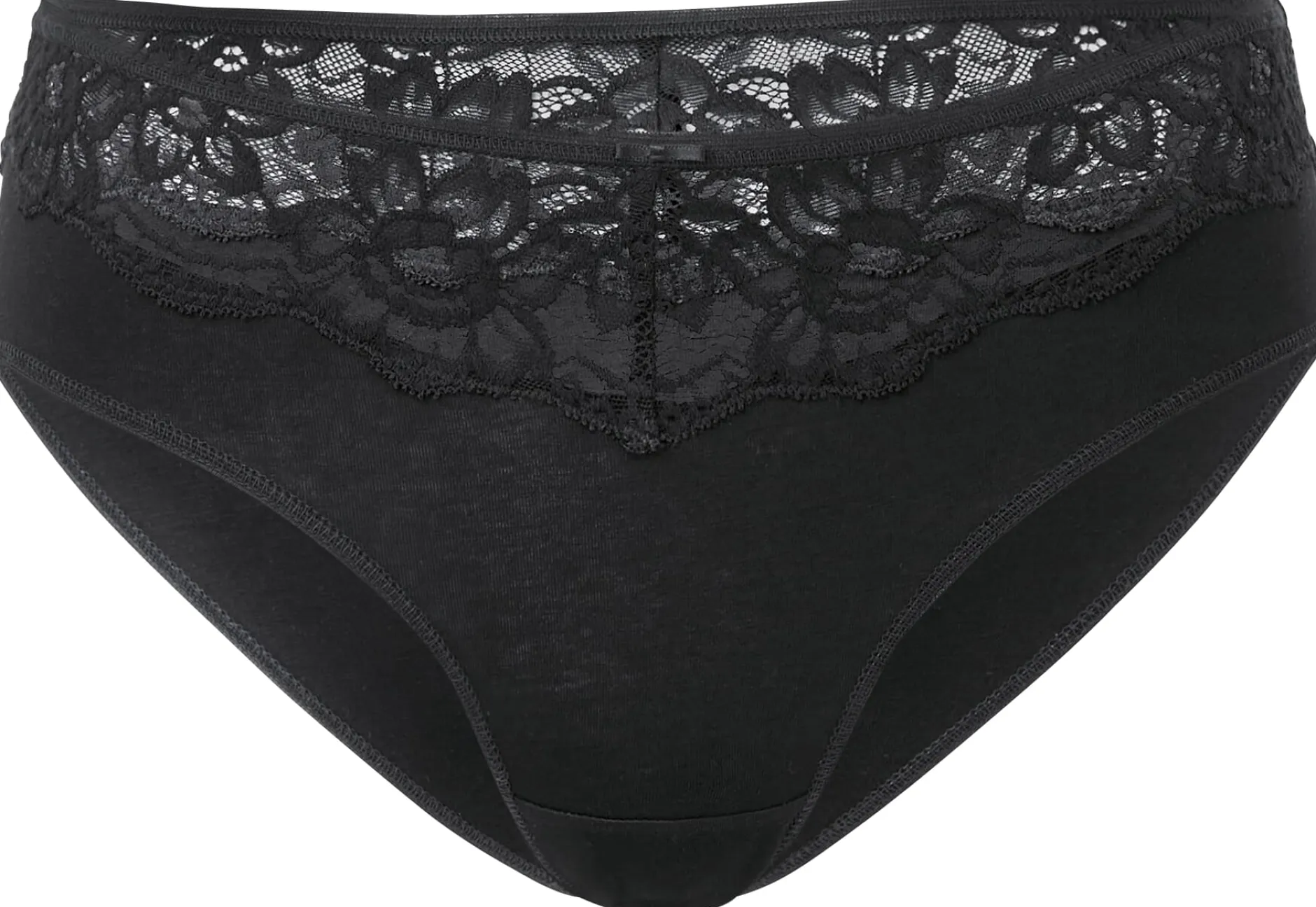 Comazo Damen-Jazzpants mit Spitze Schwarz