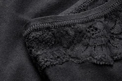 Comazo Damen-Jazzpants mit Spitze Schwarz