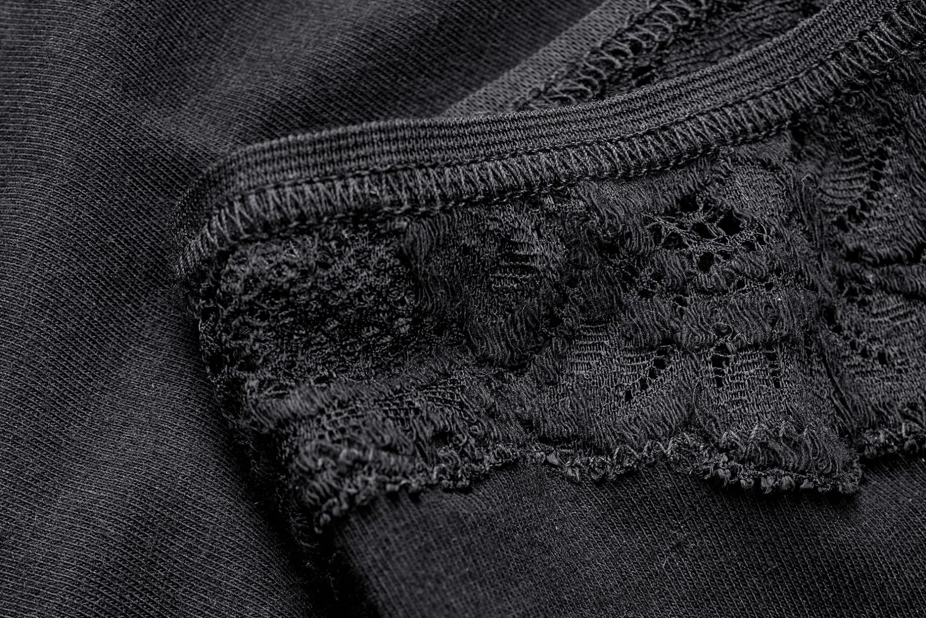 Comazo Damen-Jazzpants mit Spitze Schwarz