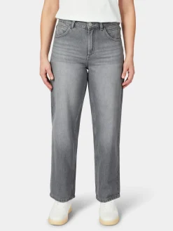 LANIUS Damenjeans Cropped Grau