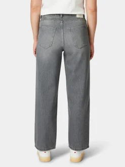 LANIUS Damenjeans Cropped Grau