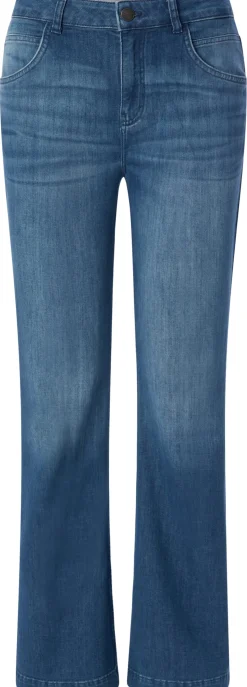 LANIUS Damenjeans Flared Mittelblau Discount