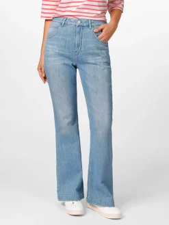 LANIUS Damenjeans Flared Mittelblau Discount