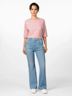 LANIUS Damenjeans Flared Mittelblau Discount