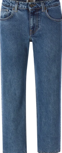 Mud Jeans Damenjeans gerades Bein Mittelblau Outlet