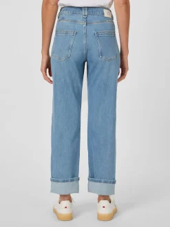 LANIUS Damenjeans mit Aufschlag Hellblau Sale