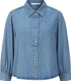 LANIUS Damen-Jeansbluse TENCEL™ Denim Clearance