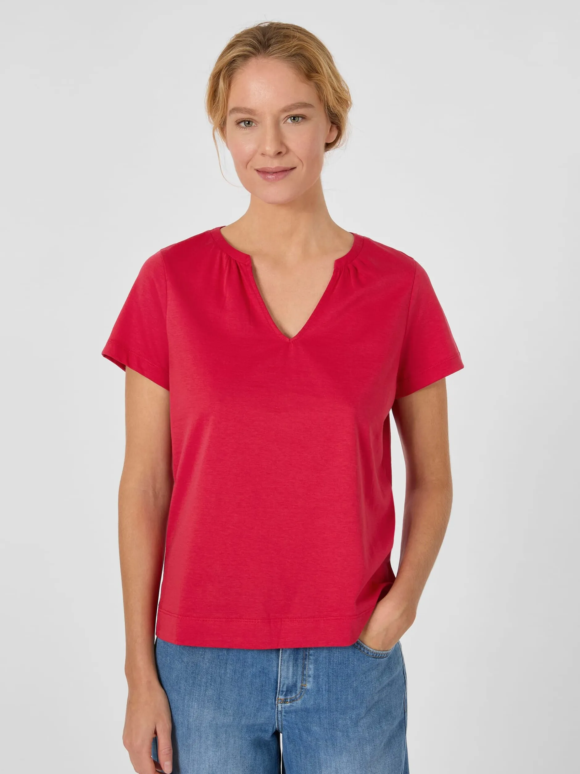 Alma & Lovis Damen-Jerseybluse Rot Discount