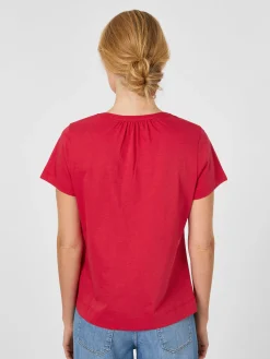 Alma & Lovis Damen-Jerseybluse Rot Discount