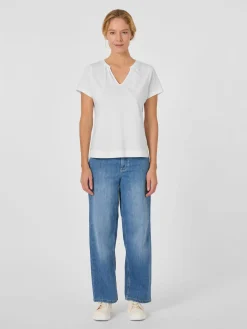 Alma ＆ Lovis Damen-Jerseybluse Weiß Sale