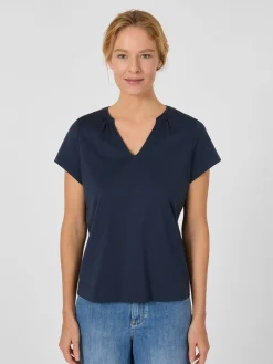Alma ＆ Lovis Damen-Jerseybluse Dunkelblau New