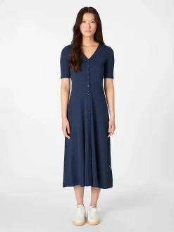 Armedangels Damen-Jerseykleid Blau Best