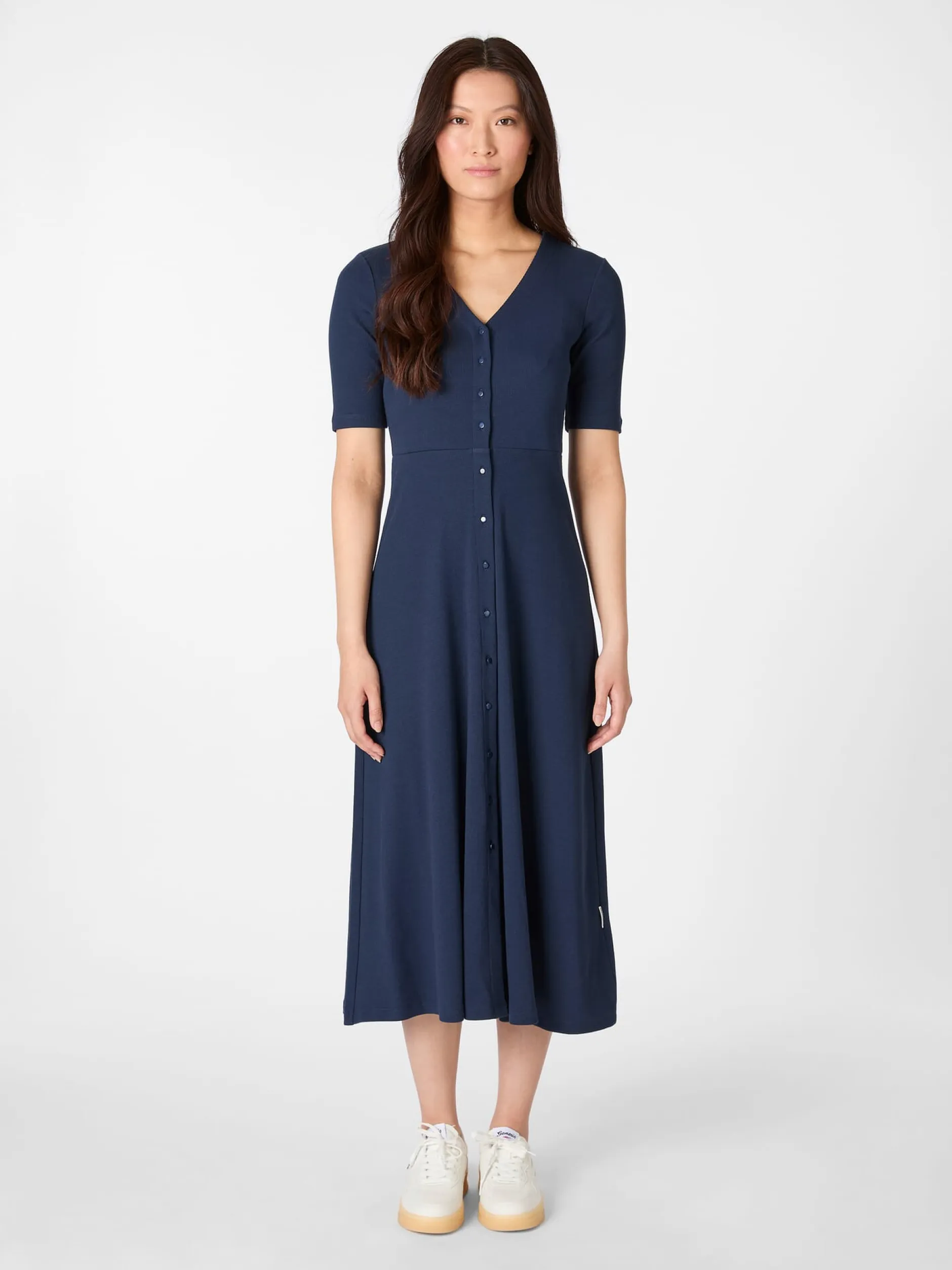 Armedangels Damen-Jerseykleid Blau Best