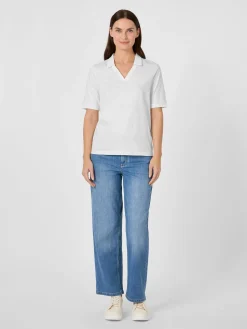 Alma & Lovis Damen-Jerseypolo Weiß Online