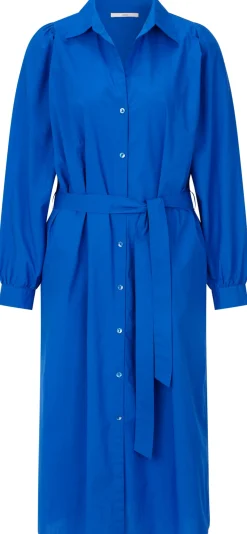 LANIUS Damenkleid mit Kräuseln Blau Clearance