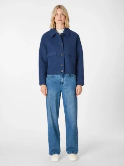 LANIUS Damen-Kurzjacke Mittelblau Discount