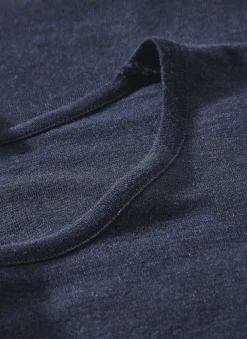 Comazo Damen-Langarmshirt Wolle-Seide Dunkelblau Hot