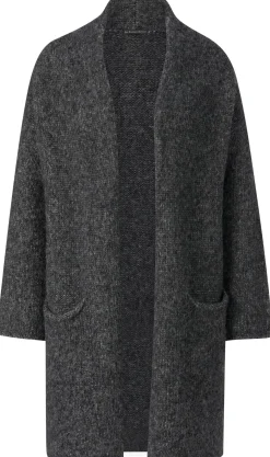 Les Racines du Ciel Damen-Langstrickjacke Anthrazit
