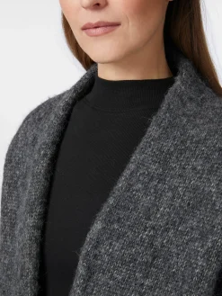 Les Racines du Ciel Damen-Langstrickjacke Anthrazit