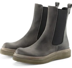 Punto Pigro Damen-Lederboot Grau Discount