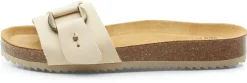 Grand Step Shoes Damen-Lederpantolette Creme Sale