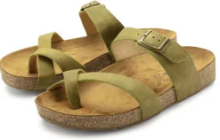 Haflinger Damen-Lederpantolette Oliv Hot