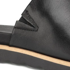 Werner Schuhe Damen-Lederpantolette Schwarz Clearance