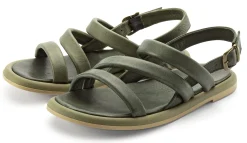 Werner Schuhe Damen-Ledersandale Grün New