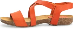 Grand Step Shoes Damen-Ledersandale Orange Best