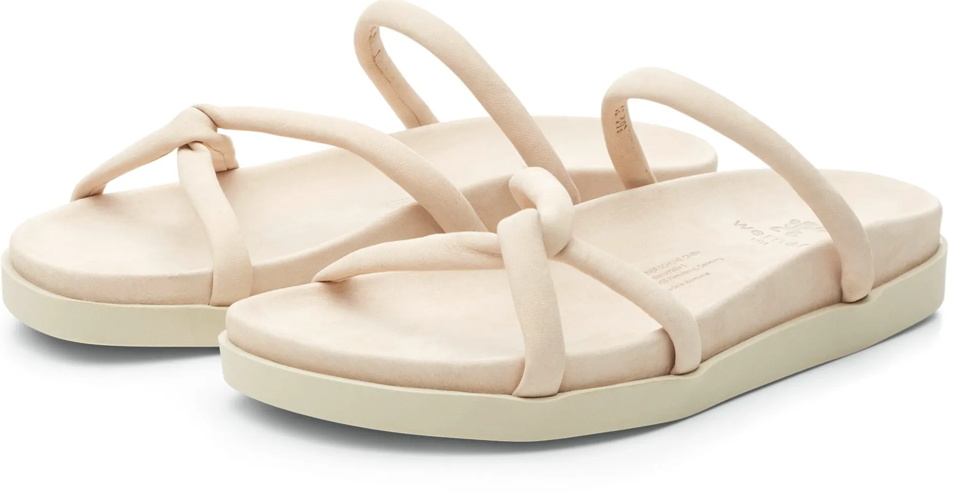 Werner Schuhe Damen-Ledersandale Natur