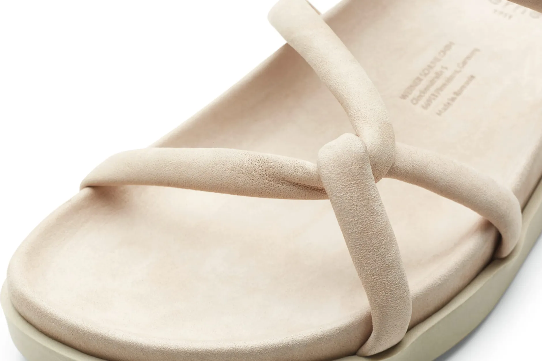 Werner Schuhe Damen-Ledersandale Natur