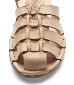 Punto Pigro Damen-Ledersandale Natur Outlet