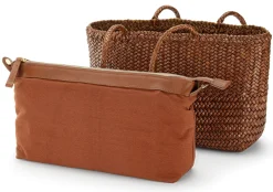 Allan K Damen-Ledershopper geflochten, Braun Best