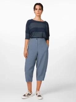 Oska Damen-Leinenhose Mittelblau