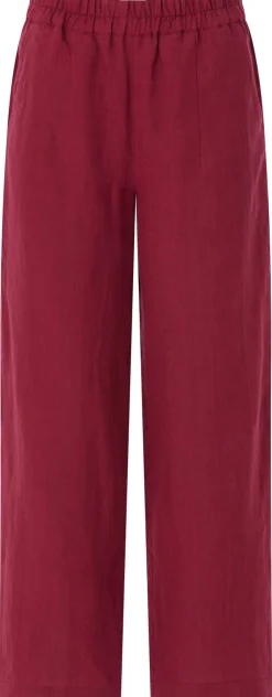 Alma ＆ Lovis Damen-Leinenhose Weinrot New