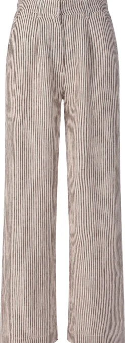 Knowledge Cotton Apparel Damen-Leinenhose gestreift Sale