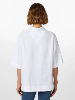 Armor lux Damen-Leinenschlupfbluse Weiß Best