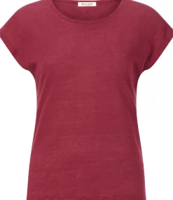 Alma ＆ Lovis Damen-Leinenshirt Weinrot Outlet