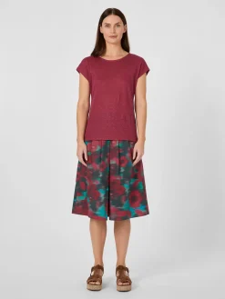 Alma ＆ Lovis Damen-Leinenshirt Weinrot Outlet