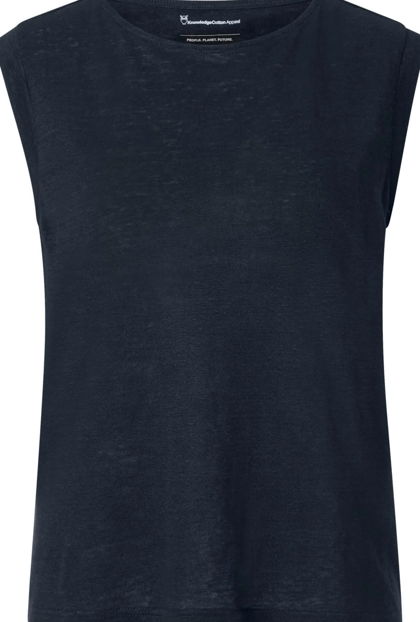 Knowledge Cotton Apparel Damen-Leinentop Dunkelblau Sale