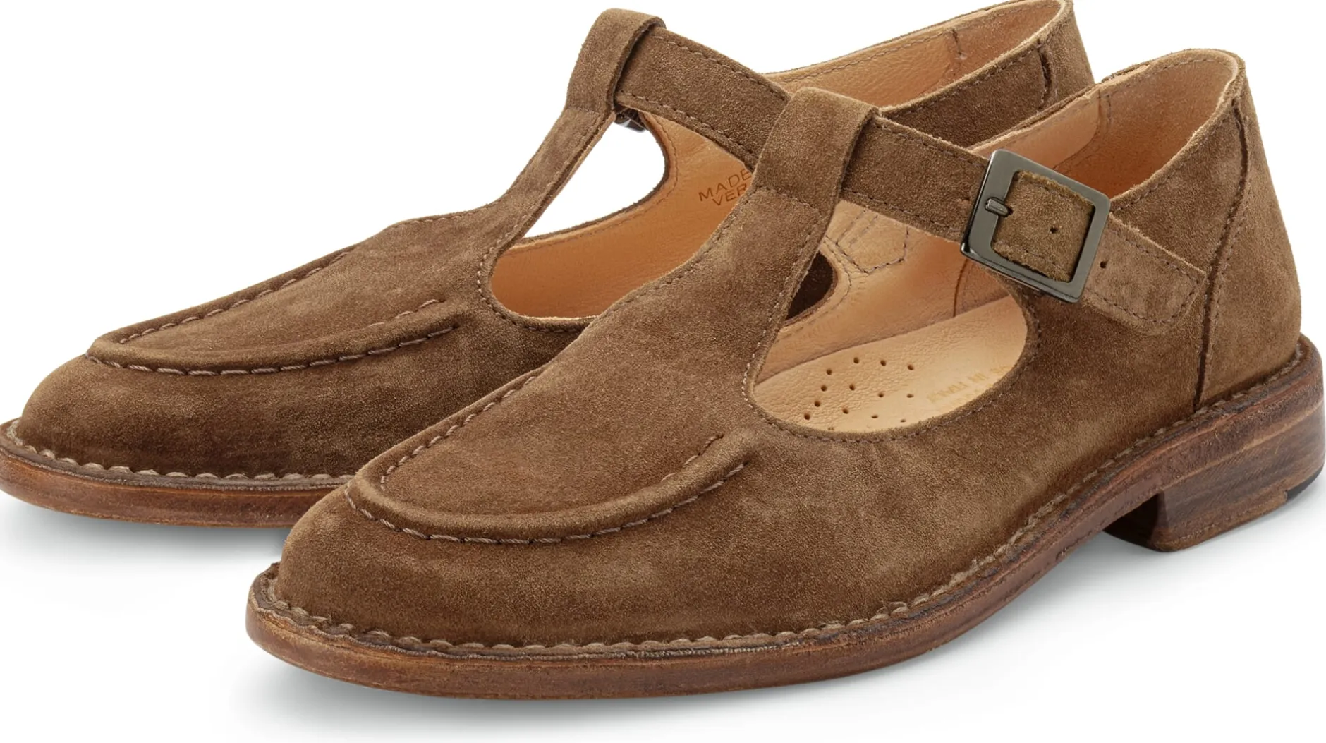 Astorflex Damen-Loafer mit Riemen Braun New