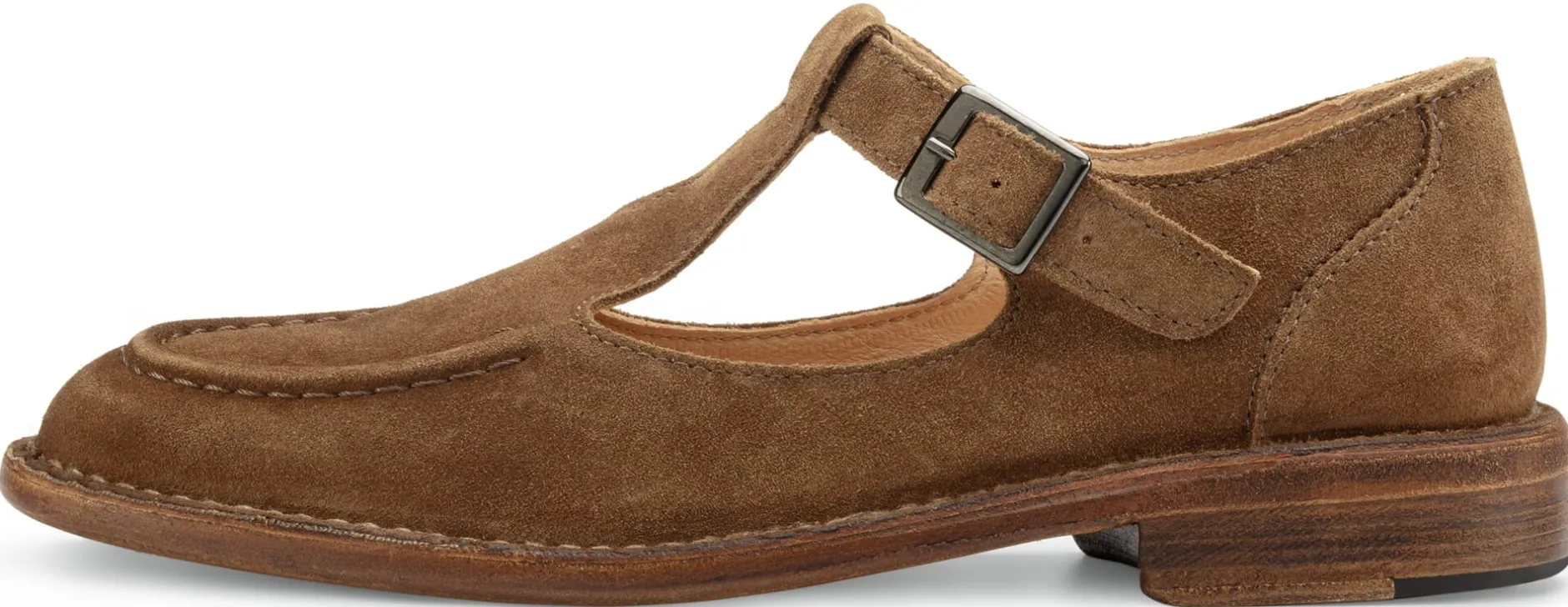 Astorflex Damen-Loafer mit Riemen Braun New