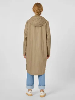LangerChen Damenmantel Leinen mit Kapuze Sale