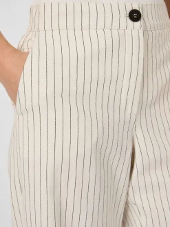 LANIUS Damen-Marlenehose Nadelstreifen Weiß
