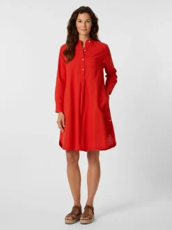 Moismont Damen-Midikleid Knopfleiste Rot Sale
