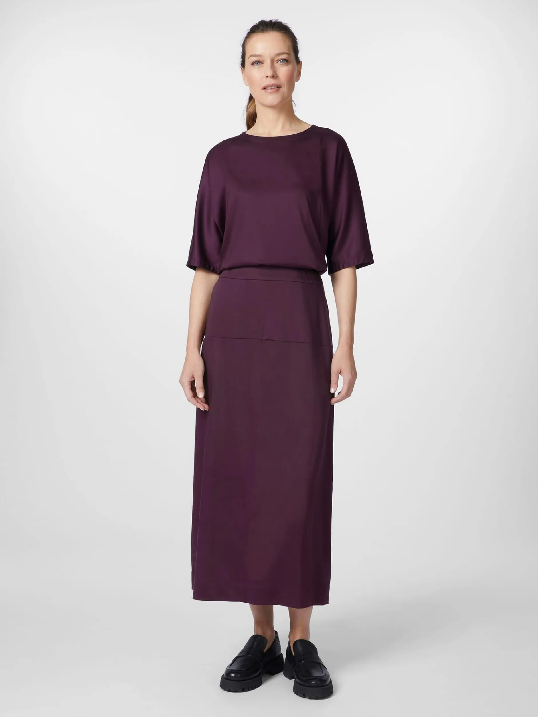 LANIUS Damen-Midirock TENCEL™ Violett New